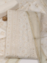 All Over Embroidered Chanderi Unstitched Suit Piece With Dupatta